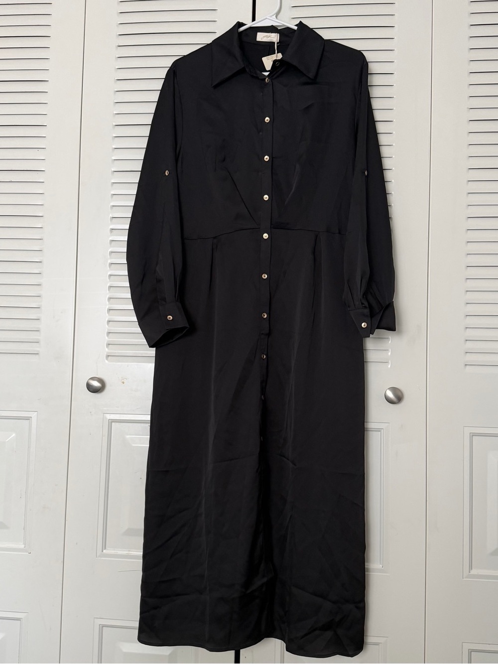 Gottex Monte Carlo ButtonDown Shirt Dress Cover-Up Black Size L